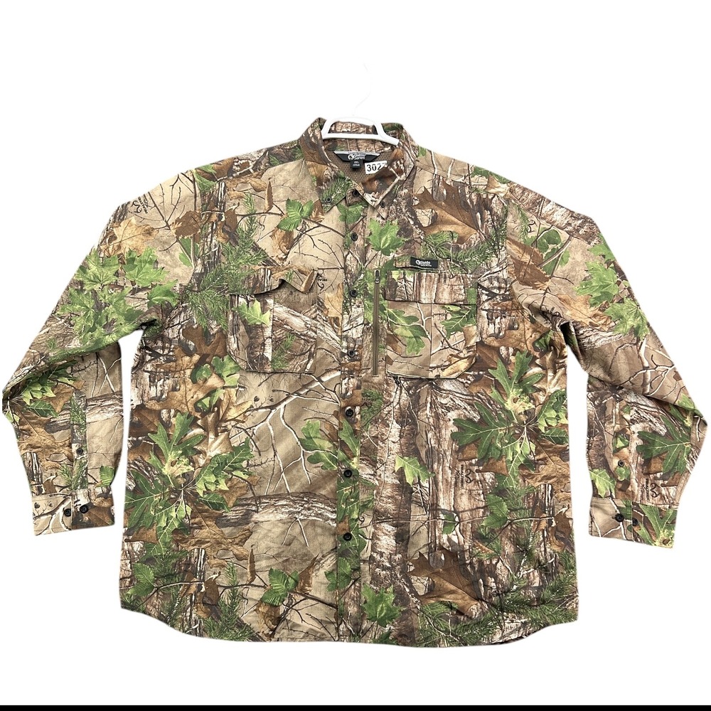 Gander Mountain Shirt Guide Series Men 2XL Realtree Xtra Camo Hunting Fishing